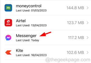 Messenger iPhone storage 11zon