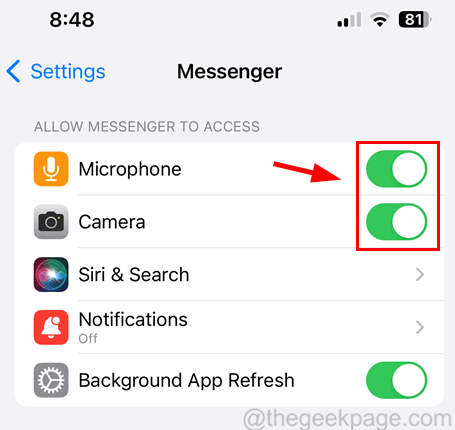 Messenger micro and camera enable 11zon