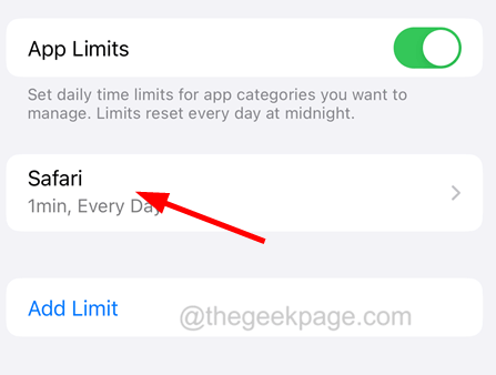 safari limit iphone