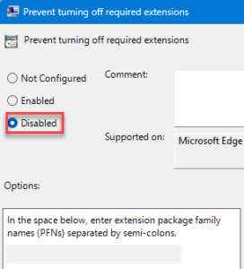 Cannot uninstall / remove an extension from Microsoft Edge Fix