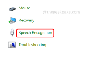 speech recognition