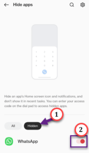 hidden whatsapp on min