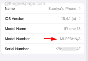 model number in iphone country