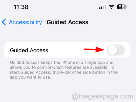 Disable Guided Access 11zon