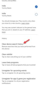 clear device search history min