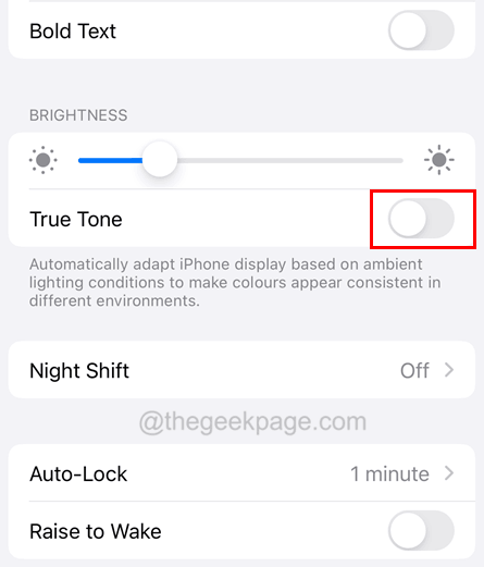 disable true tone 11zon