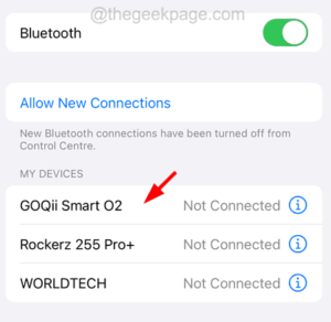 select a bluetooth device 11zon