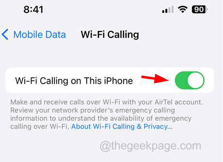 enable wifi calling 11zon