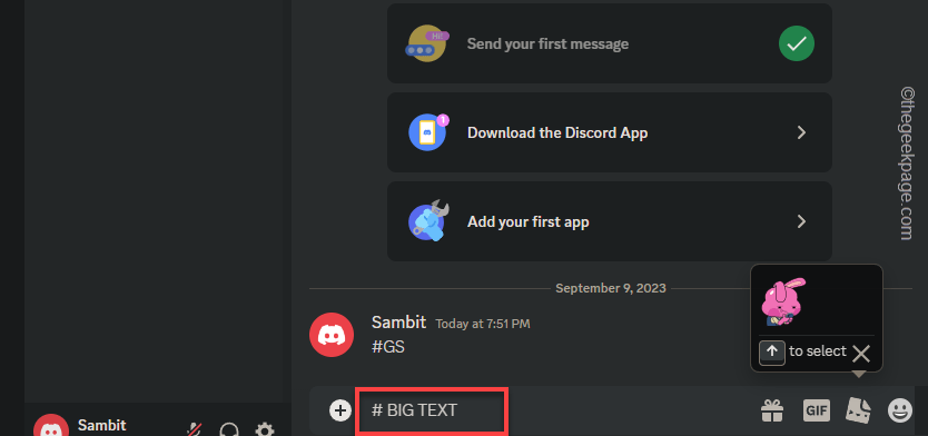 big text min