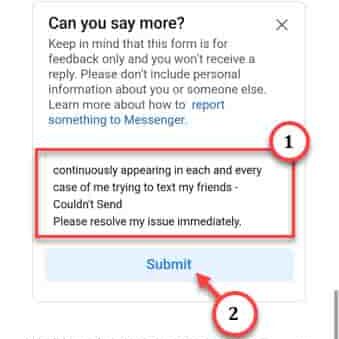 if i send a message on messenger