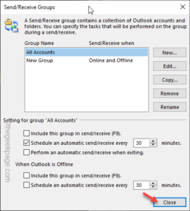 Automatic Send Receive not working in Outlook