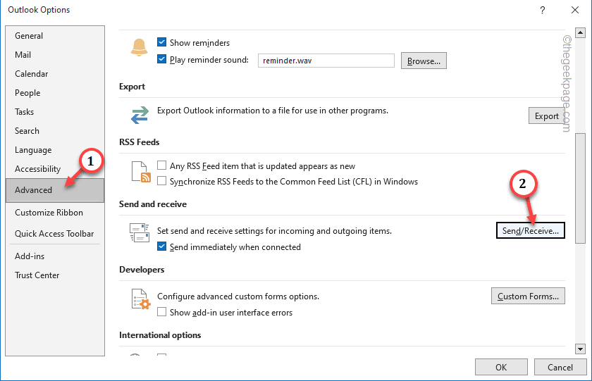 Automatic Send Receive not working in Outlook