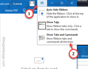 show tabs and commands min