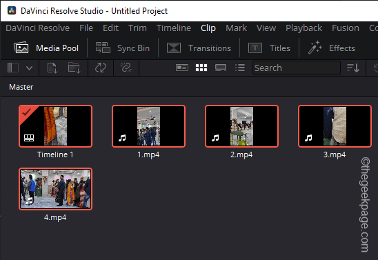 select the clips min