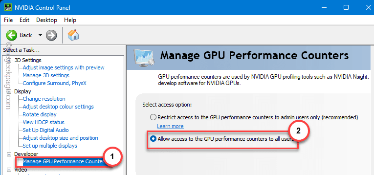 allow access to the GPU min