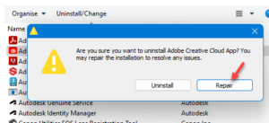CCXProcess.exe system error in Adobe Creative Cloud : Fix