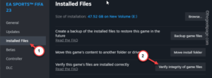 verify files min