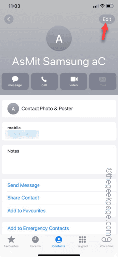 FaceTime and call buttons disabled for one contact: Fix 1 edit number min