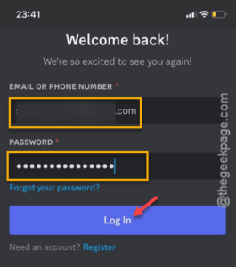 log in min