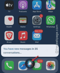 siri tap min