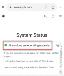 all services are operating normally min