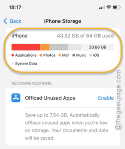 iphone storage min