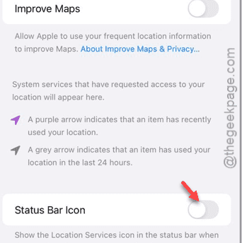 Location arrow on iPhone won't go away - Fix