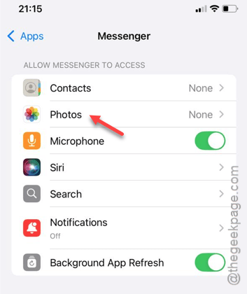 Messenger app on iPhone cannot spend photos and videos - How to fix 3 photos permission messenger min