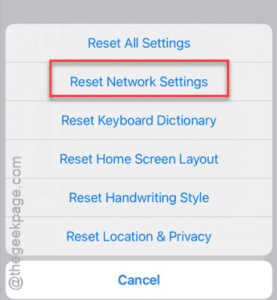 reset network settings min