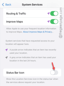 Hollow arrow icon at the top left in iPhone - How to fix