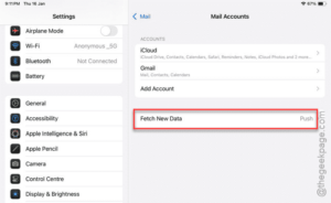 fetch new data ipad min