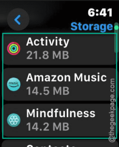 check the storage min