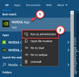 run as admin nvidia app min