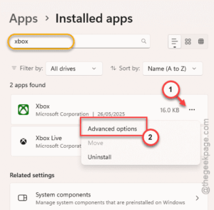 advanced options xbox min