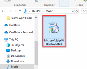 edge web view 2 setup dc min