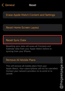 reset sync data min