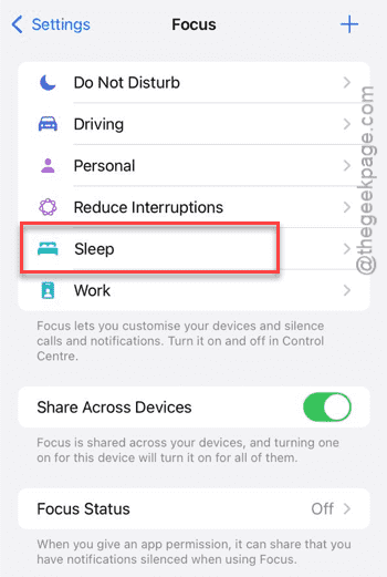 How to Allow calls to ring in focus mode in iPhone 1 sleep to open min