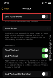low power mode off min