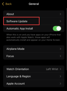 software update min 1