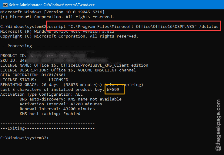 Can't activate Office 365 on Windows 11, 10 - Here are the fixes 3 status vbscript min