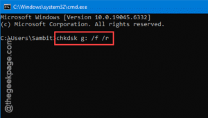 chkdsk min