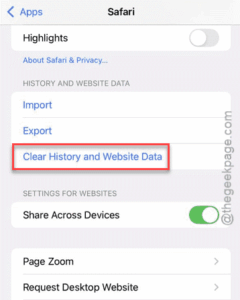 clear history min