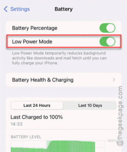low power mode on min