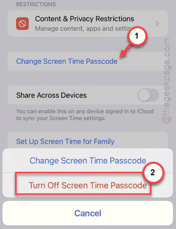 The Time Zone Cannot Be Set Manually Due to Device Restrictions - Fix 1 turn off screen time min