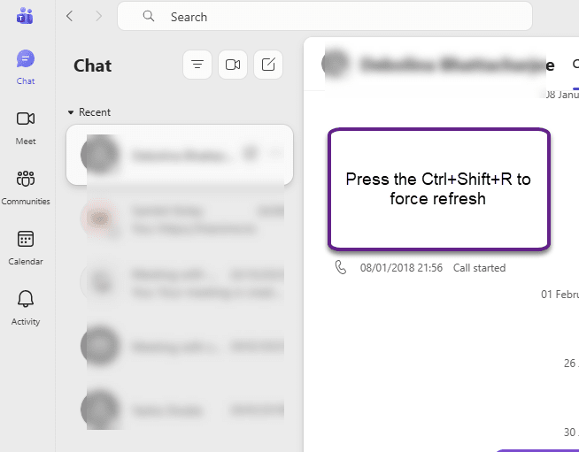 MS Teams Chat Messages Not Sending - Here are the Fixes 1 force refresh min