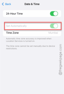 set automaticcally min