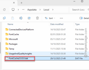 font cache delete min
