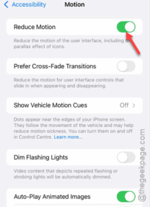 reduce motion on 1