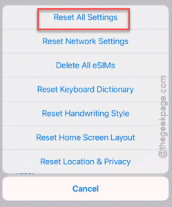 reset all