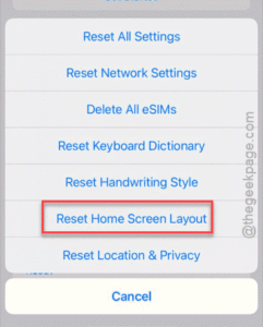 reset home screen layout min